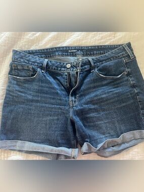 Old Navy Blue Denim Rolled-Hem Jean Shorts